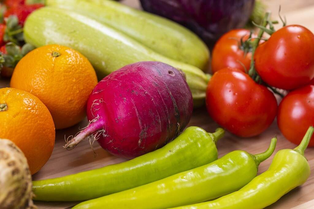 Higienização de frutas e verduras