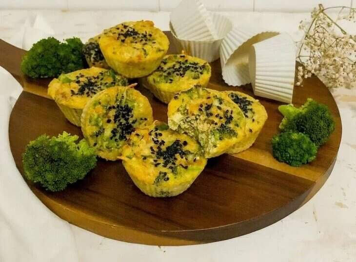 Receita de muffin de brócolis